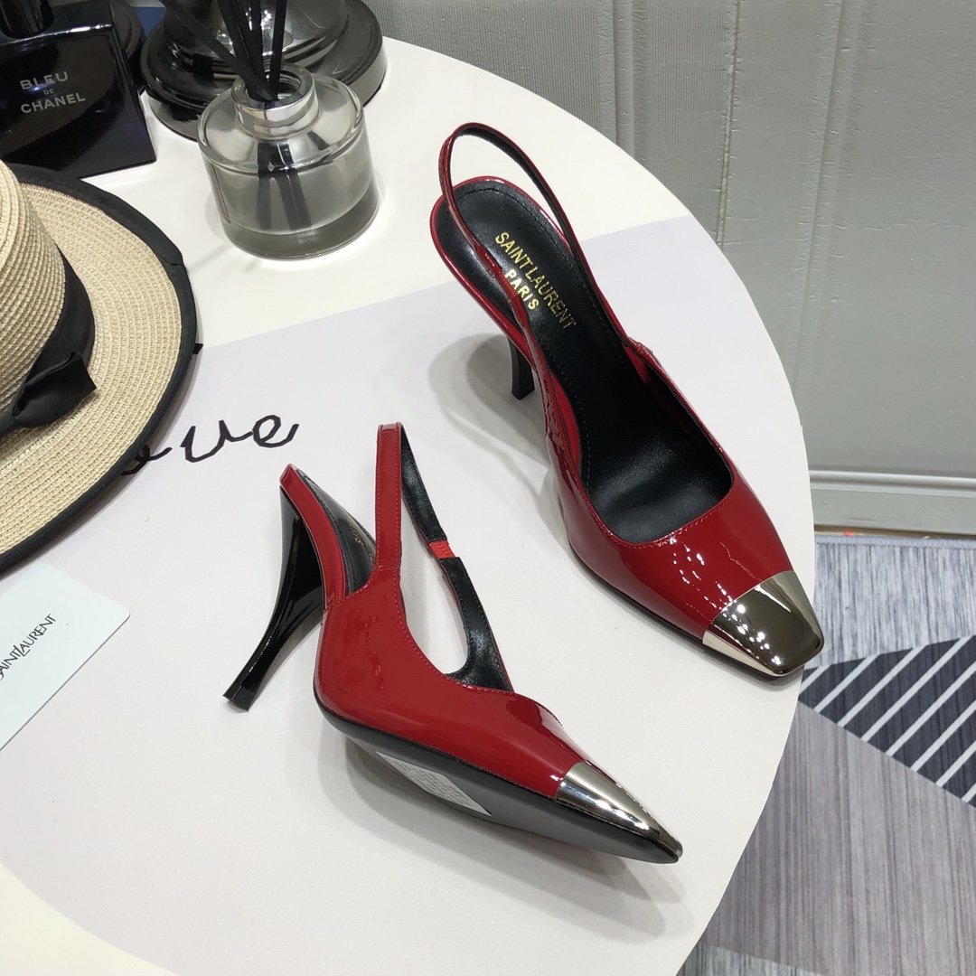 Sa1nt Lau*nt Women’s Blade Slingback Pumps Red For Women Y51