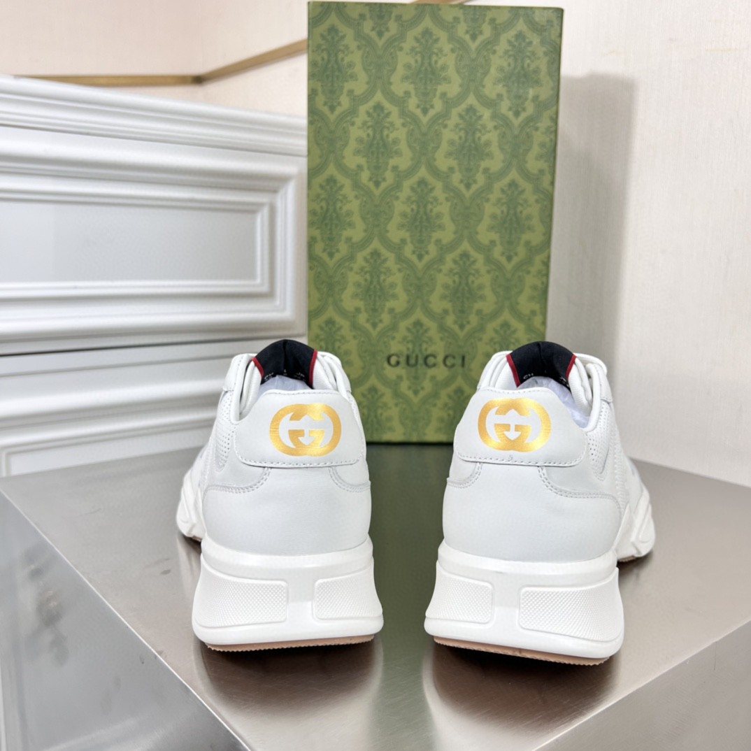 Gvc*1 Men’s GG Embossed Rhyton Sneakers White For Men 721750