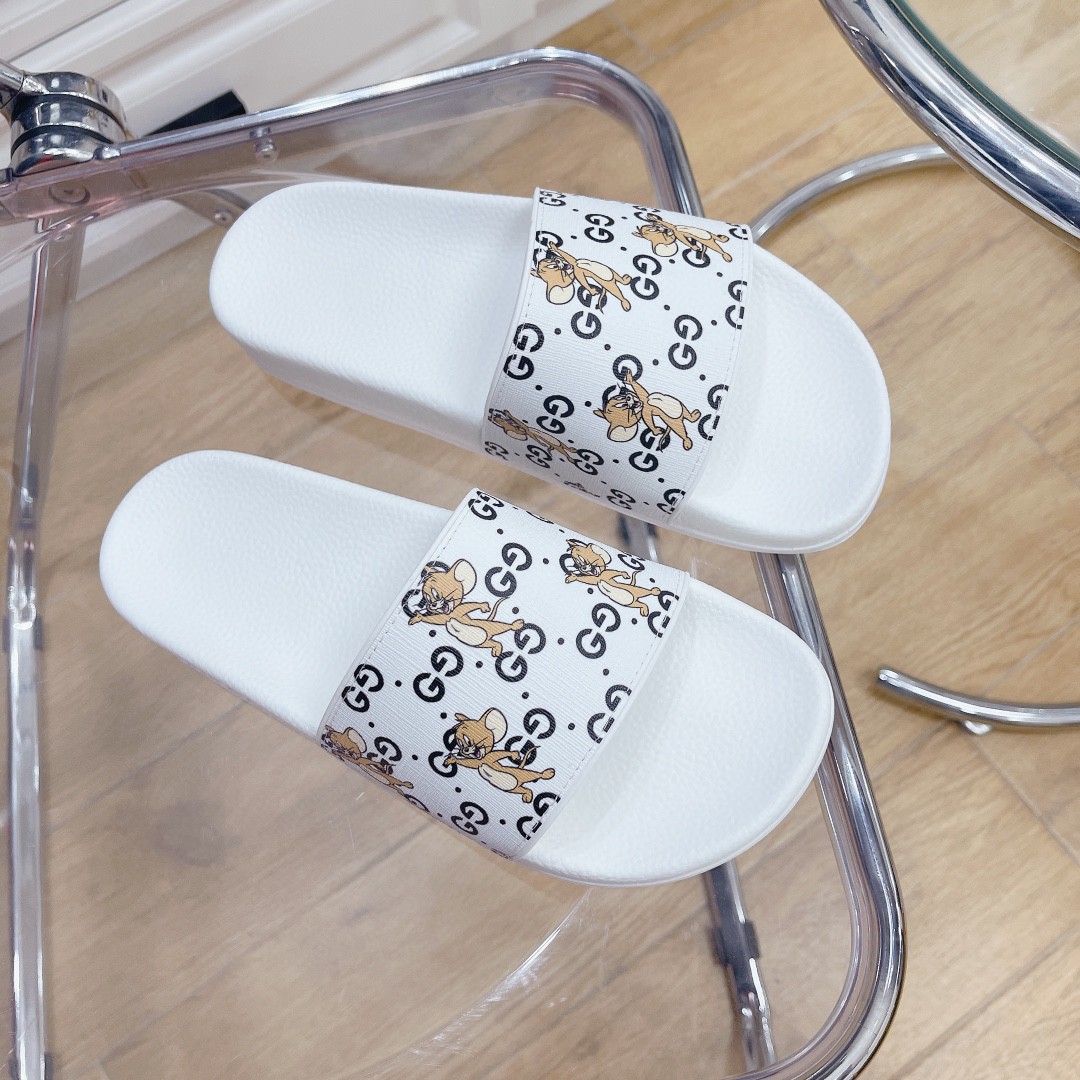 Gvc*1 Men’s Jerry Print Slide Sandal White For Men 681867