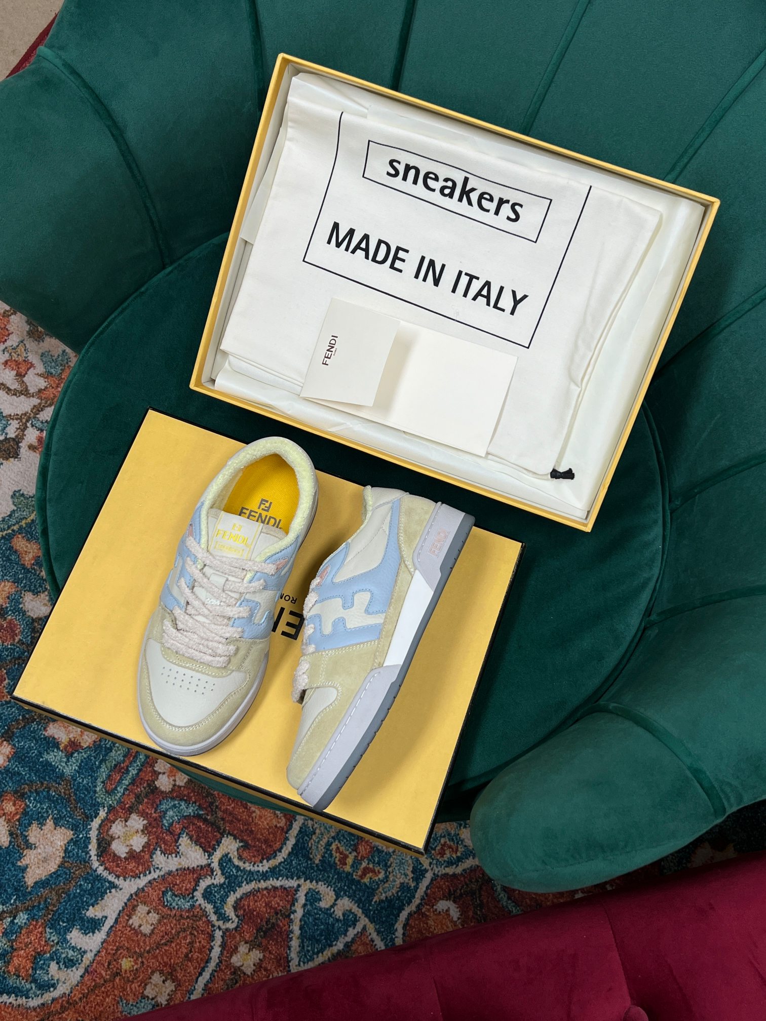 F**di Match Low Tops In Yellow For Women 8E8252AI1NF1H1F