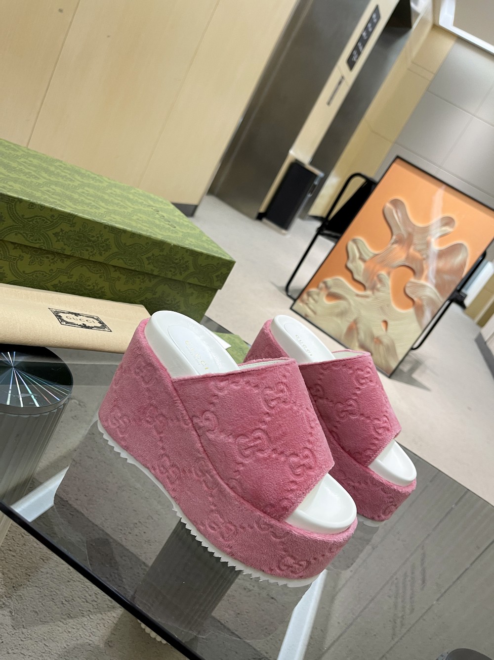 Gvc*1 Women’s GG Platform Sandal Pink For Women GG