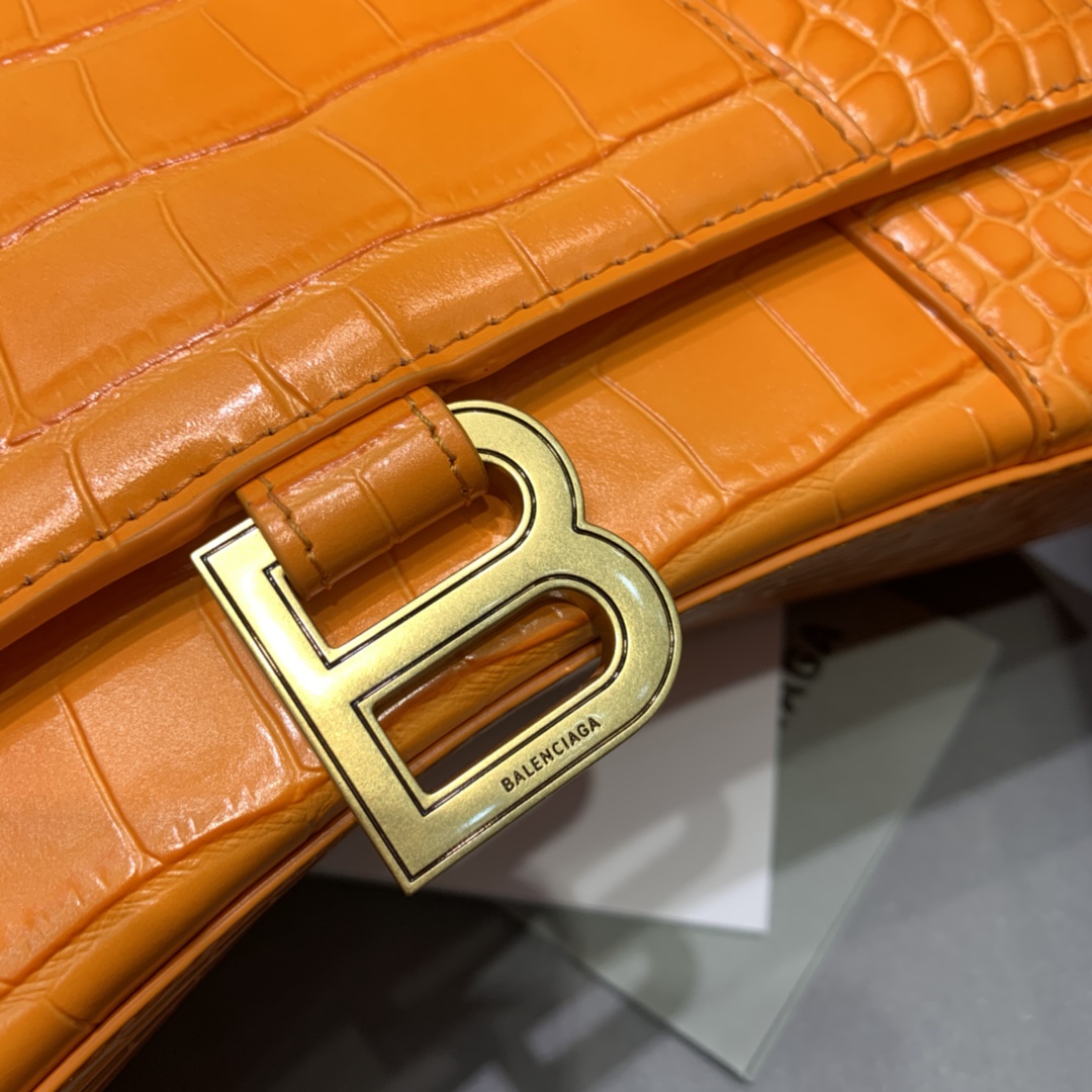 Ba1en*iaga Hourglass Small Handbag In Orange, For Women, Women’s Bags 9in/23cm