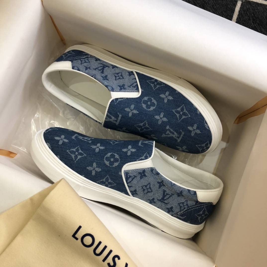 L0vis Vvtt0n LV Slip On Blue For Men LV