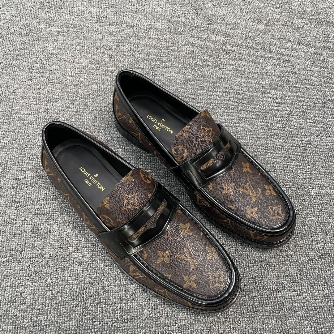 L0vis Vuittion LV Loafer Brown For Men LV 1A9093