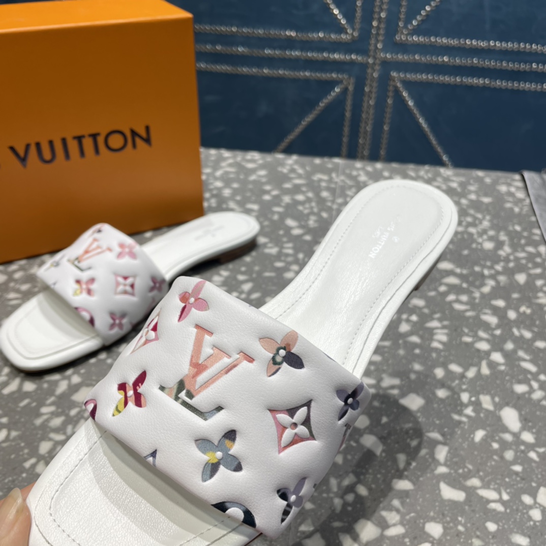 L0vis Vvtt0n Women’s Revival Flat Mule White For Women LV 1AAORE