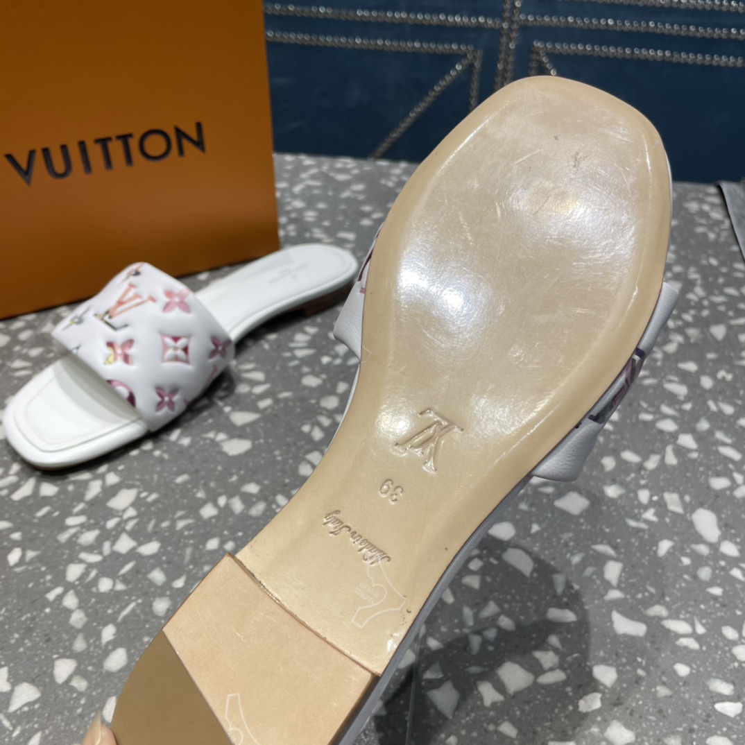 L0vis Vvtt0n Women’s Revival Flat Mule White For Women LV 1AAORE