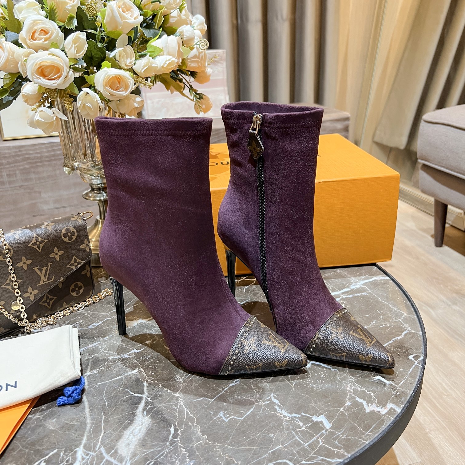 L0vis Vvtt0n Women’s Cherie Ankle Boots Violet Women LV