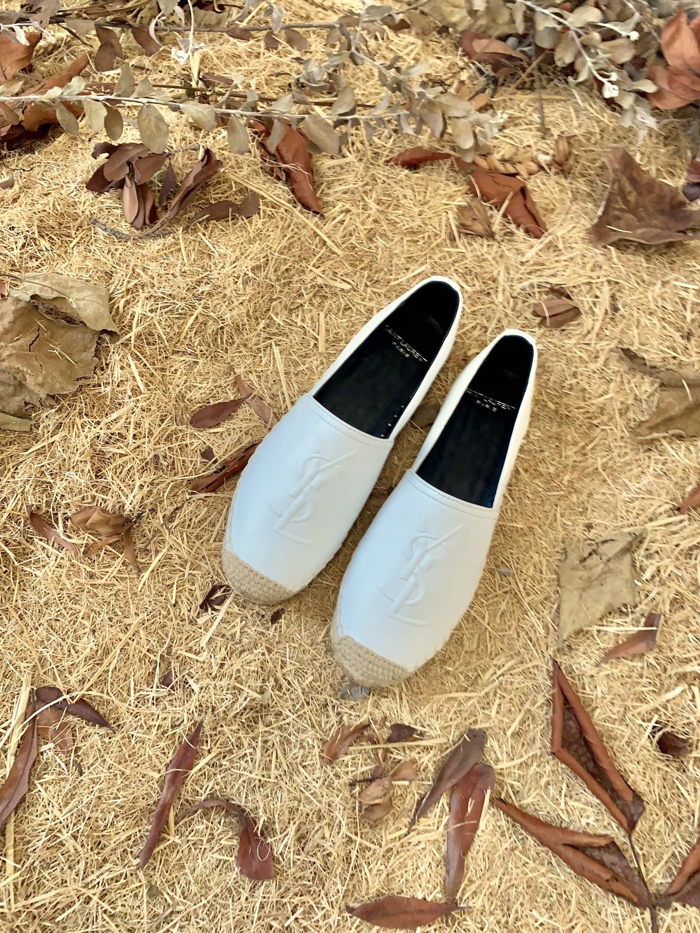 Sa1nt Lau*nt Women’s Y51 Embroidered Espadrilles White For Women Y51 4848900NO609030