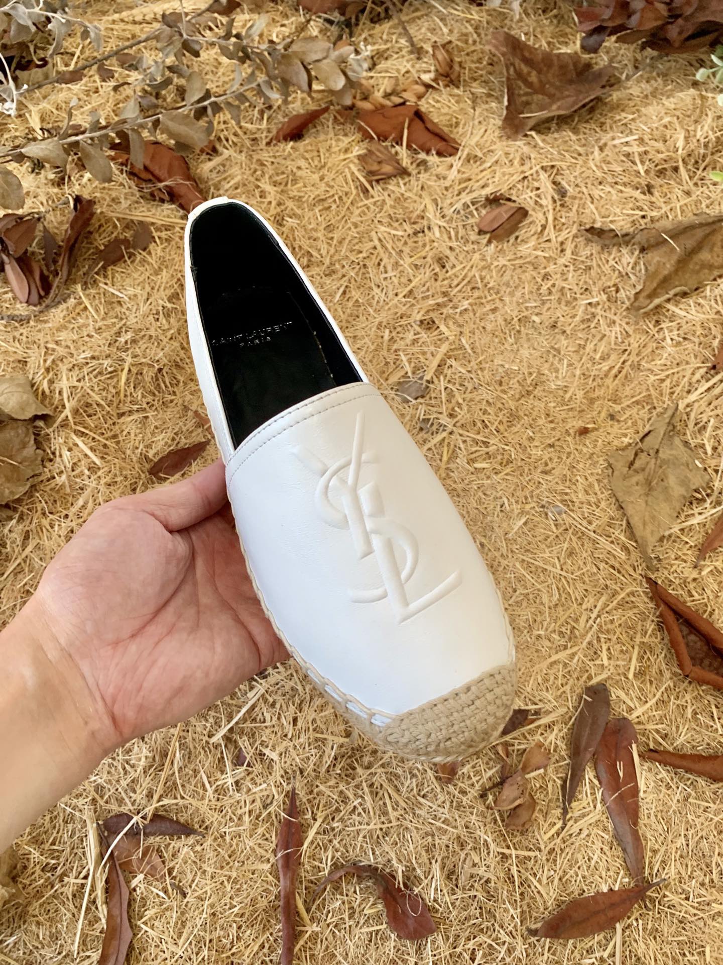 Sa1nt Lau*nt Women’s Y51 Embroidered Espadrilles White For Women Y51 4848900NO609030
