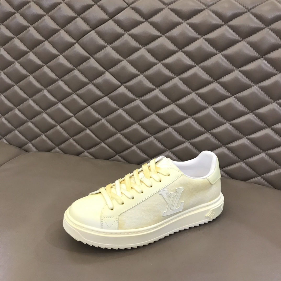 L0vis Vuittion Time Out Sneaker Yellow For Men LV