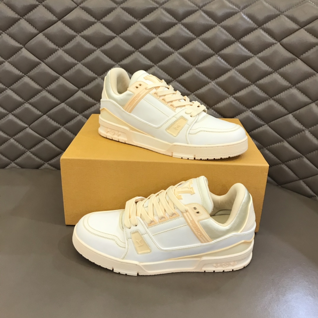 L0vis Vuittion LV Trainer Sneaker Yellow For Men LV