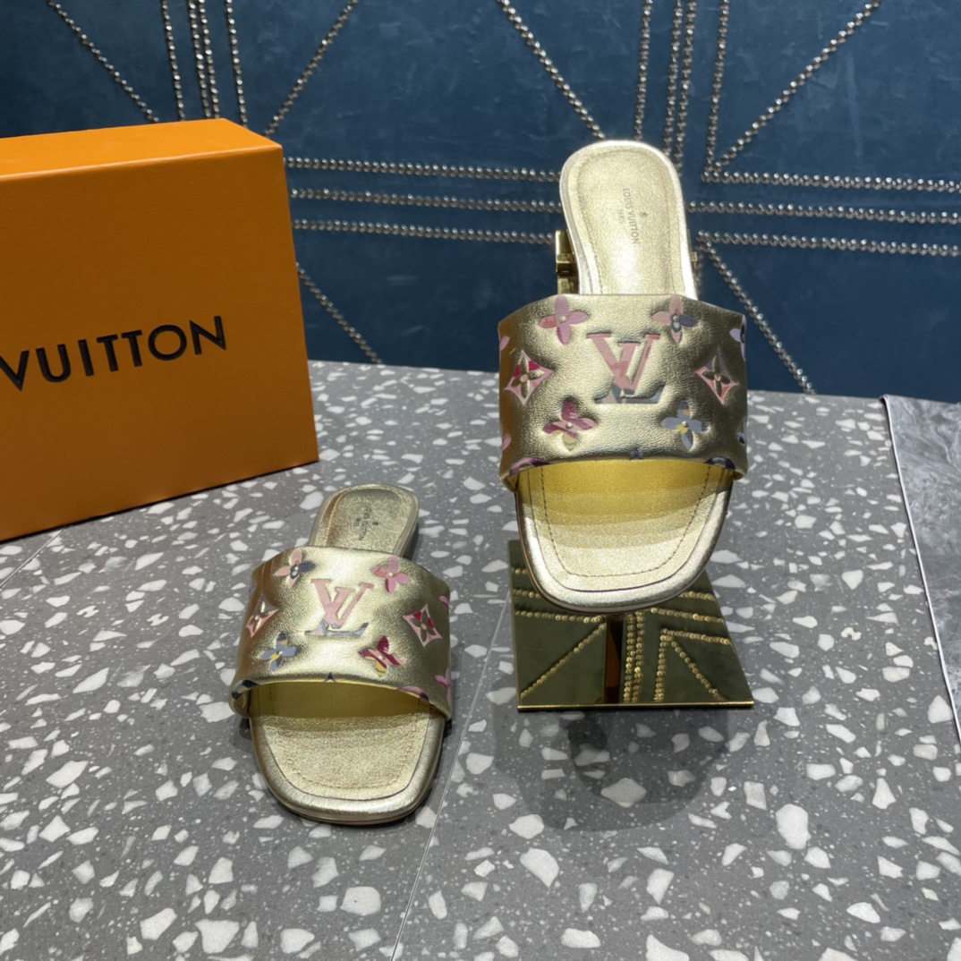 L0vis Vvtt0n Women’s Revival Flat Mule Gold For Women LV