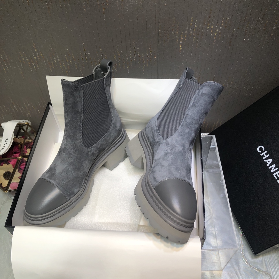 Ch**el Women’s Ankle Boots Grey For Women 0,7in/ 2cm