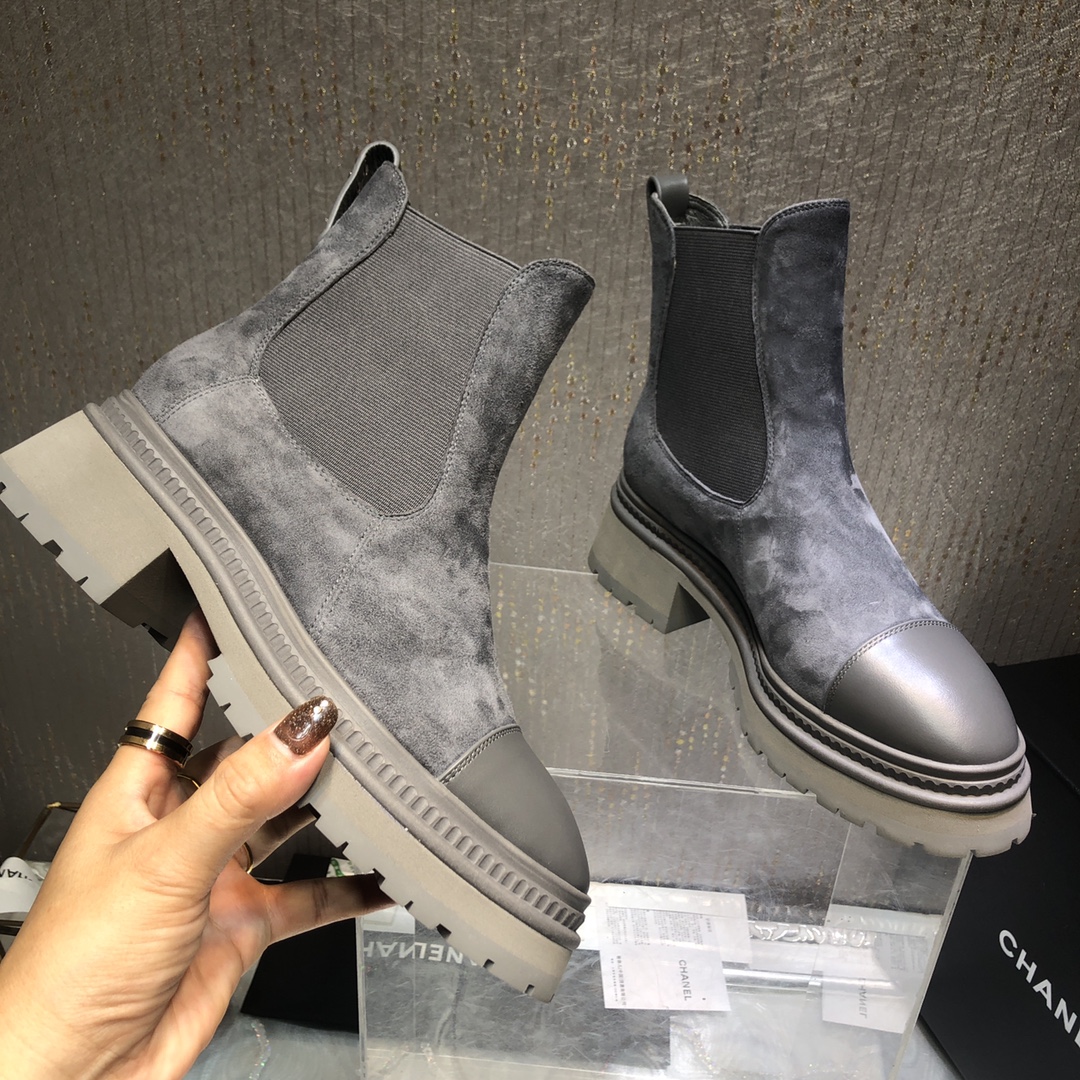 Ch**el Women’s Ankle Boots Grey For Women 0,7in/ 2cm