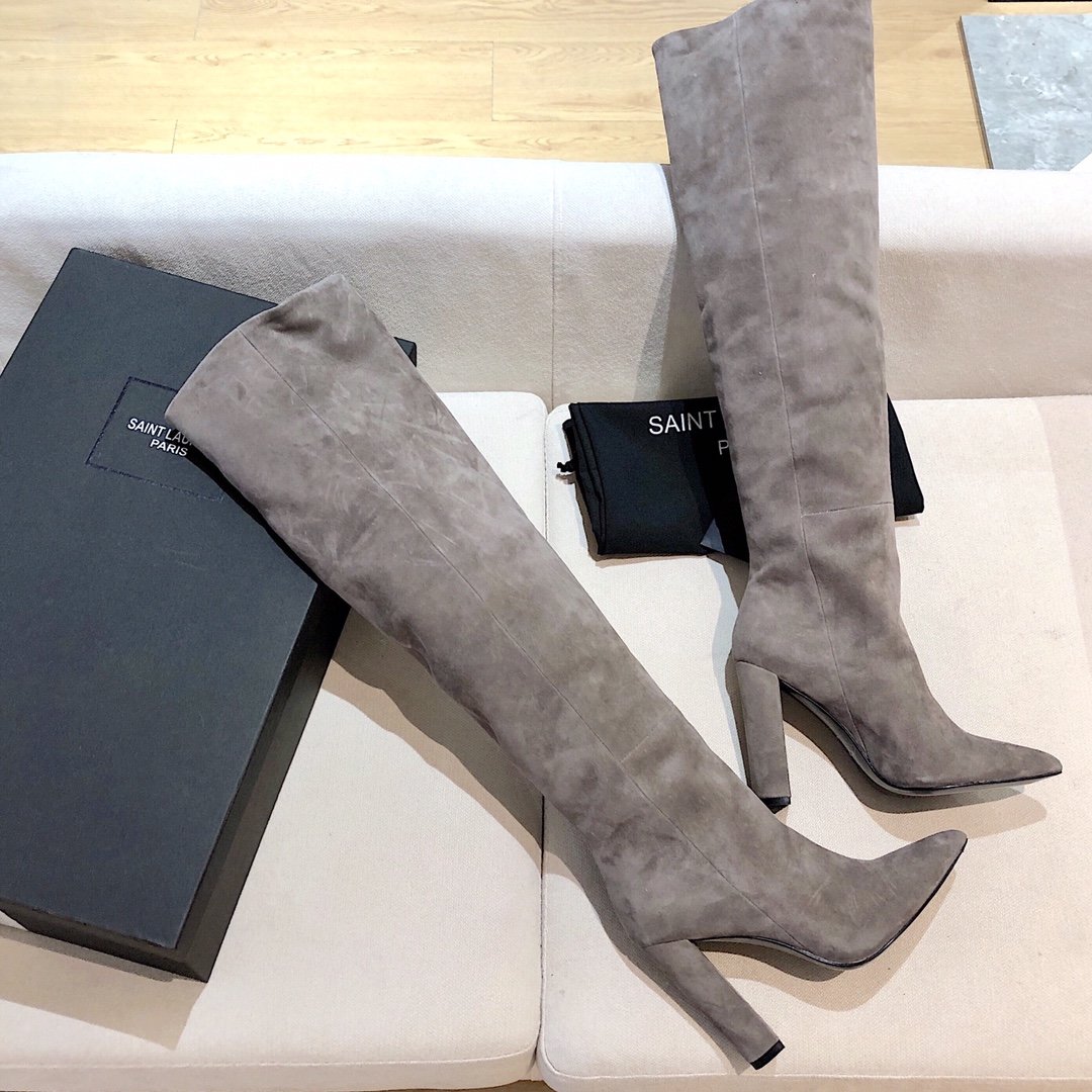 Sa1nt Lau*nt Women’s High Boots Grey For Women Y51