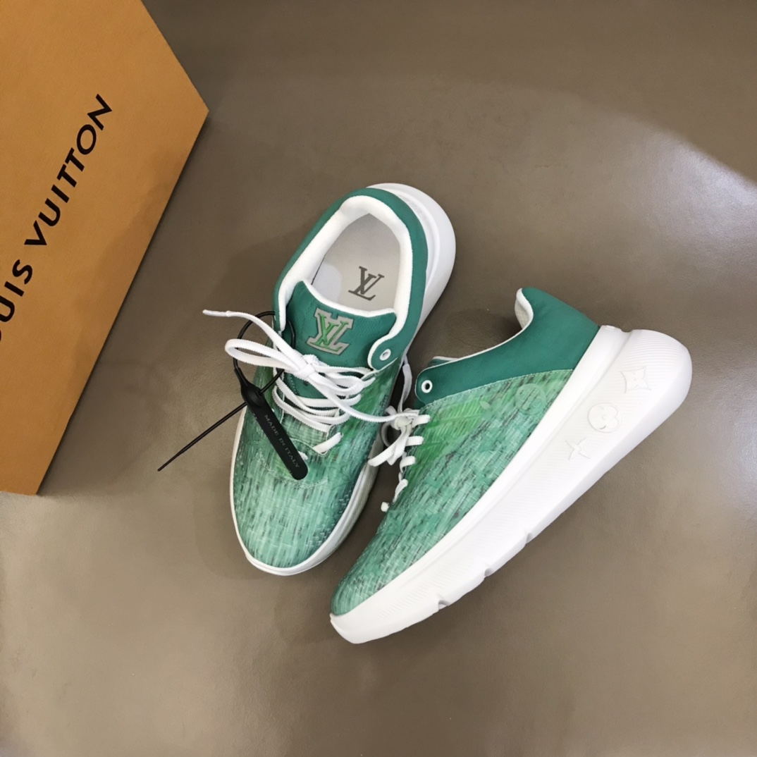 L0vis Vuittion Show Up Sneaker Green For Men LV