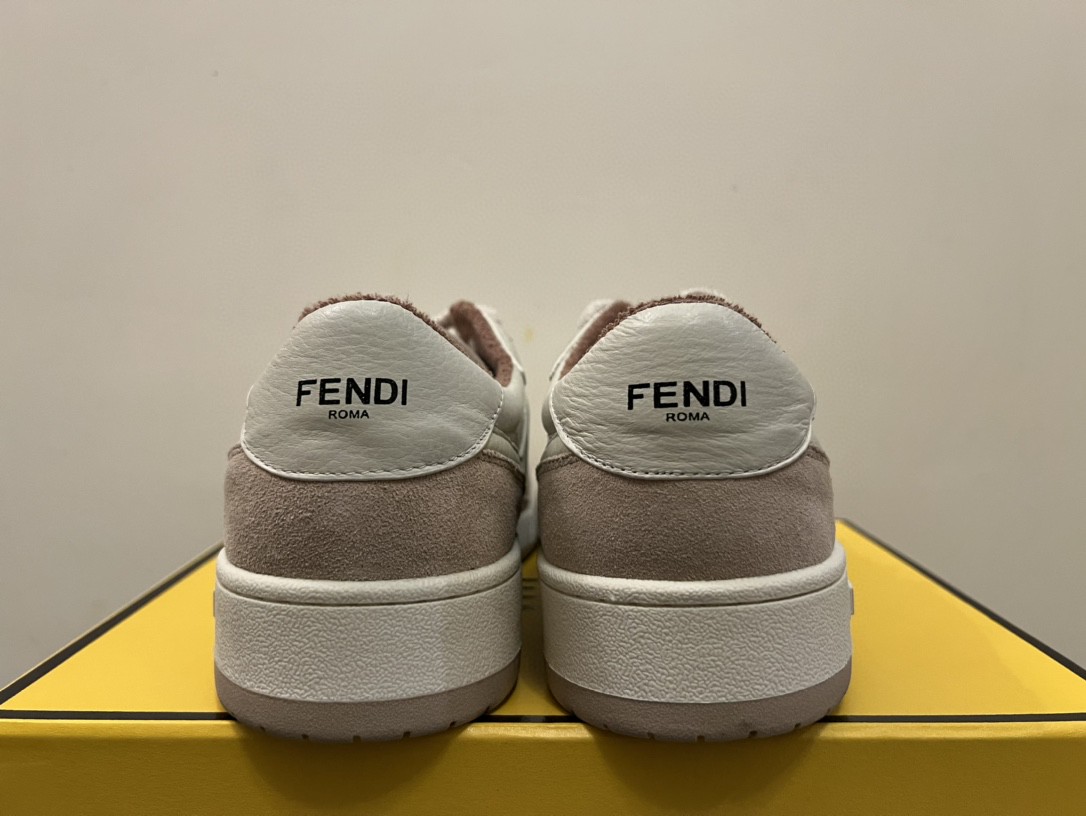 F**di Match Low Tops Sneakers Beige/Brown For Men 7E1493