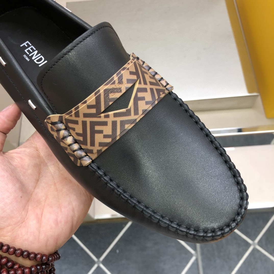 F**di Force Black Loafers For Men 7D1473