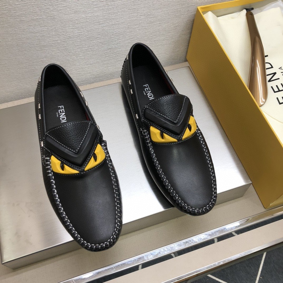 F**di Force Black Loafers For Men
