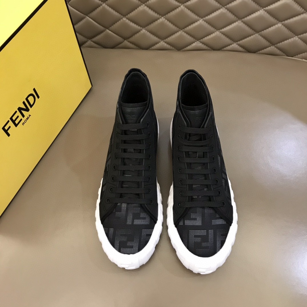 F**di Force High Tops Sneakers Black For Men 7E1424AD76F13RZ