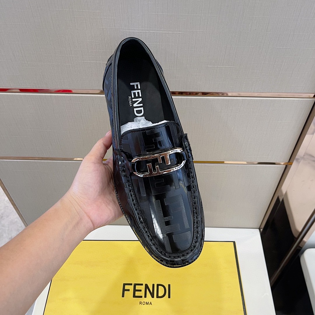 F**di Domino Black Loafers For Men