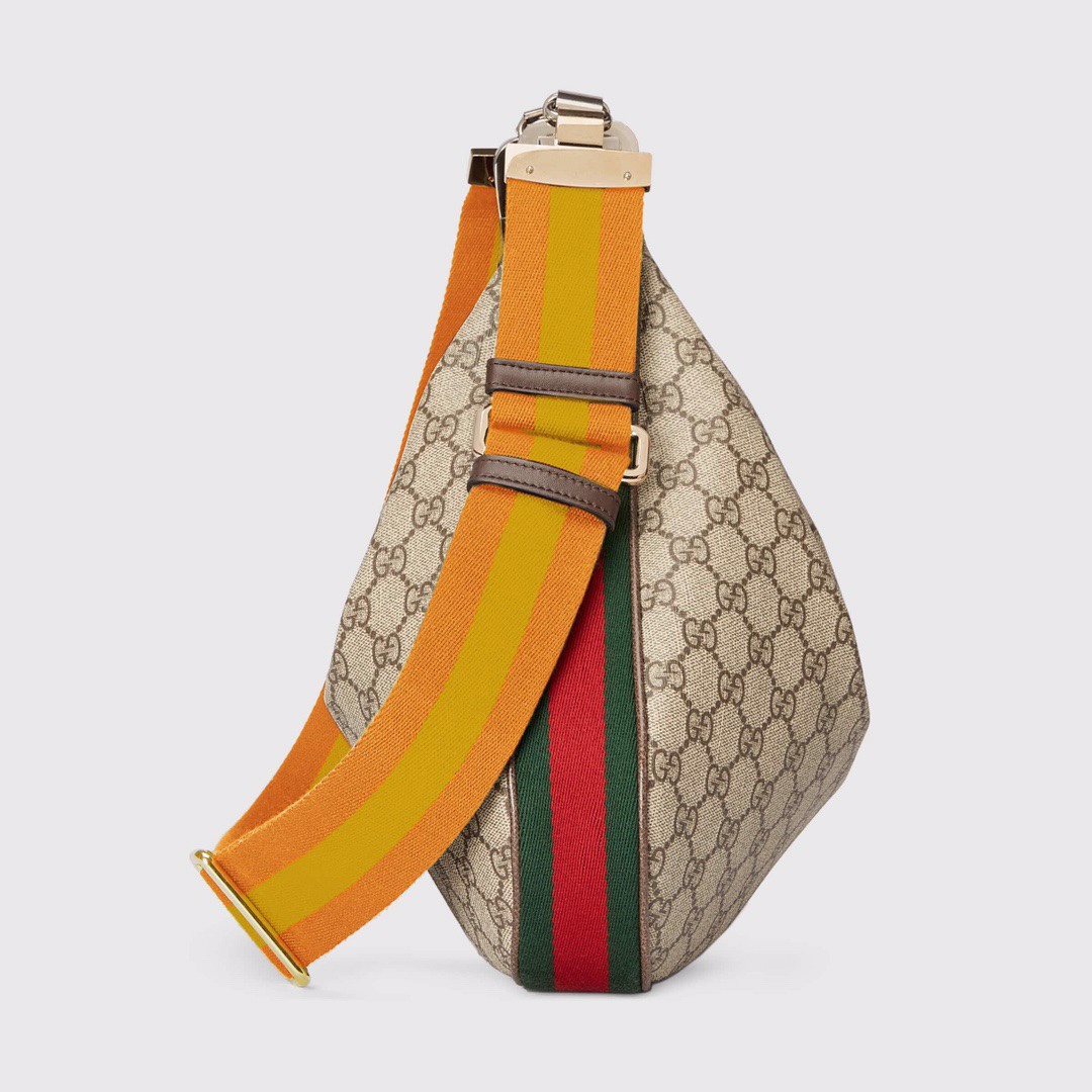 Gvc*1 Atache Large Shoulder Bag Beige And Multicolor For Women, Women’s Bags 13.8in/35cm GG‎ ‎‎‎702823 96GRN 4091