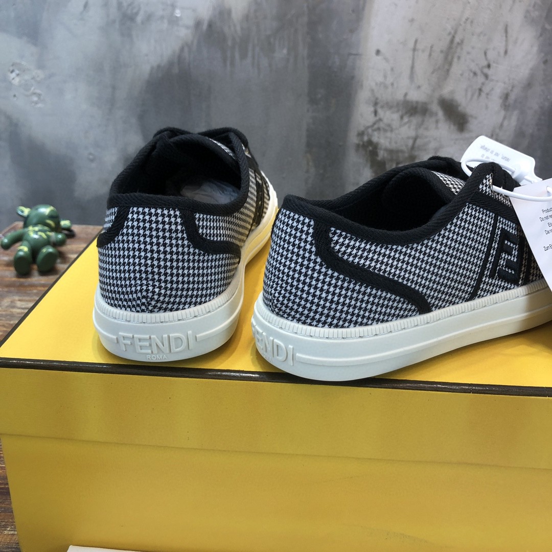 F**di Domino Fabric Sneakers Black For Women