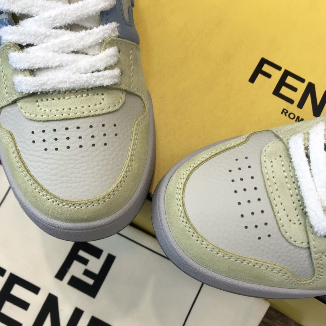 F**di Match Low Tops Sneakers Yellow For Men 7E1493AI1NF1H1F