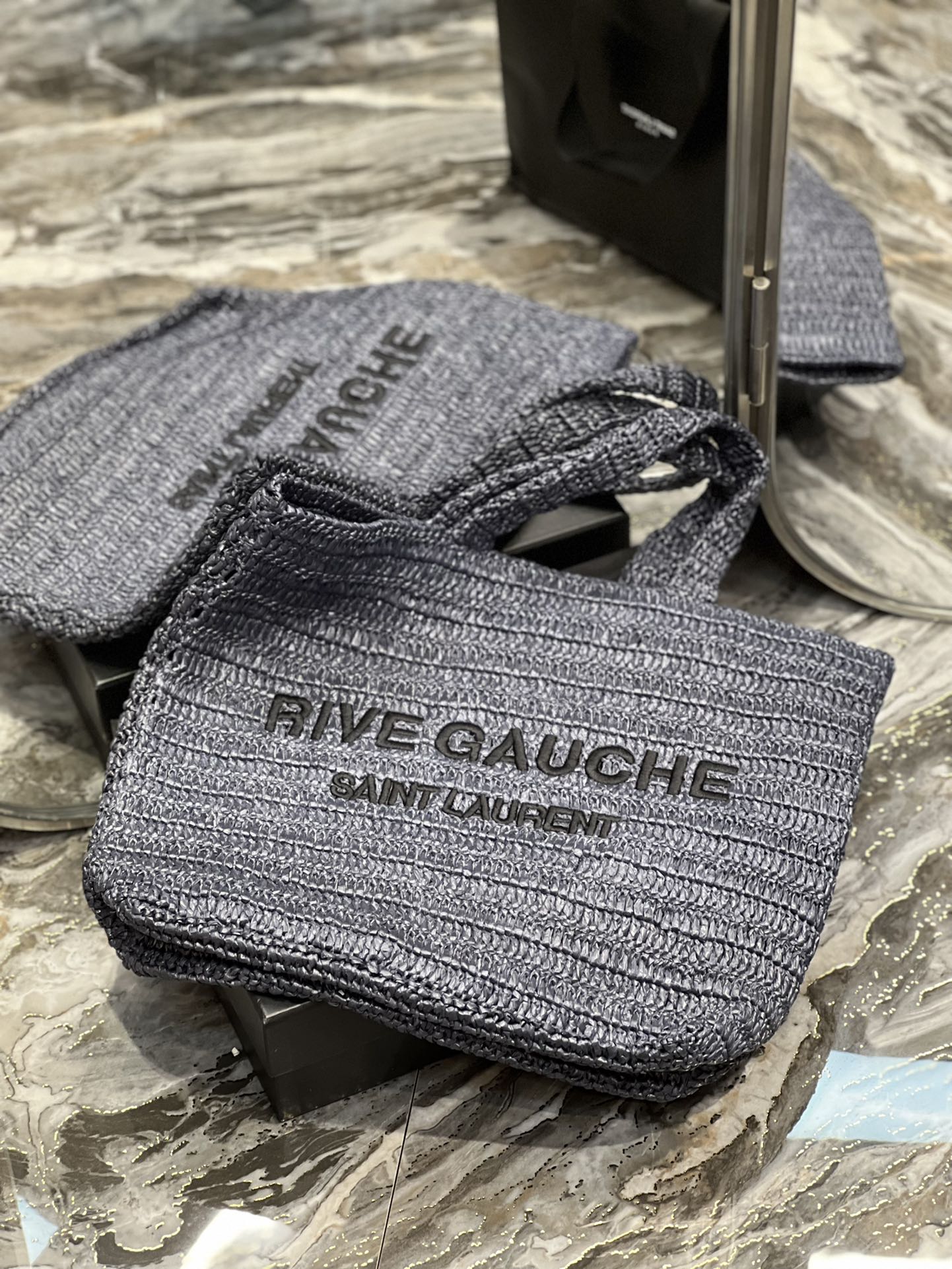 Sa1nt Lau*nt Rive Gauche S*pple Tote Bag Grey For Women, Women’s Bags 15in/38cm Y51