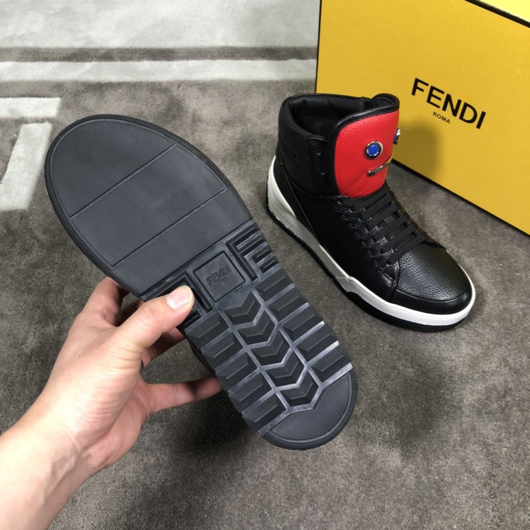 F**di Force High Tops Sneakers Black For Men