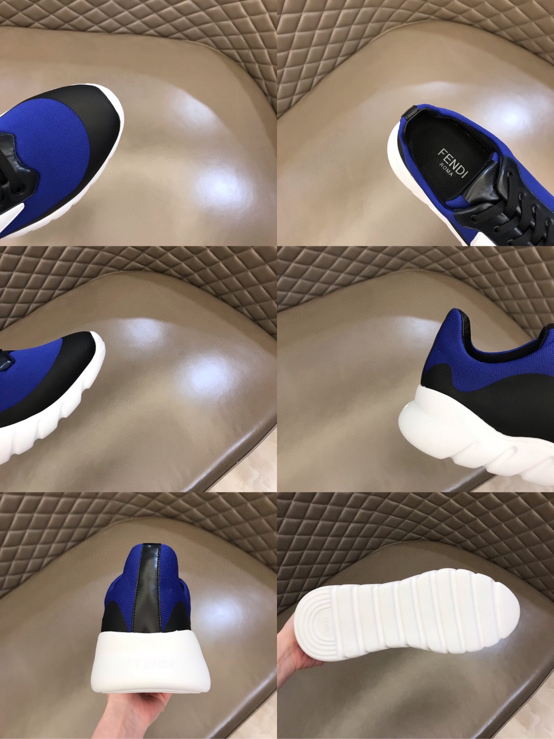 F**di Force Black/Blue Sneakers For Men
