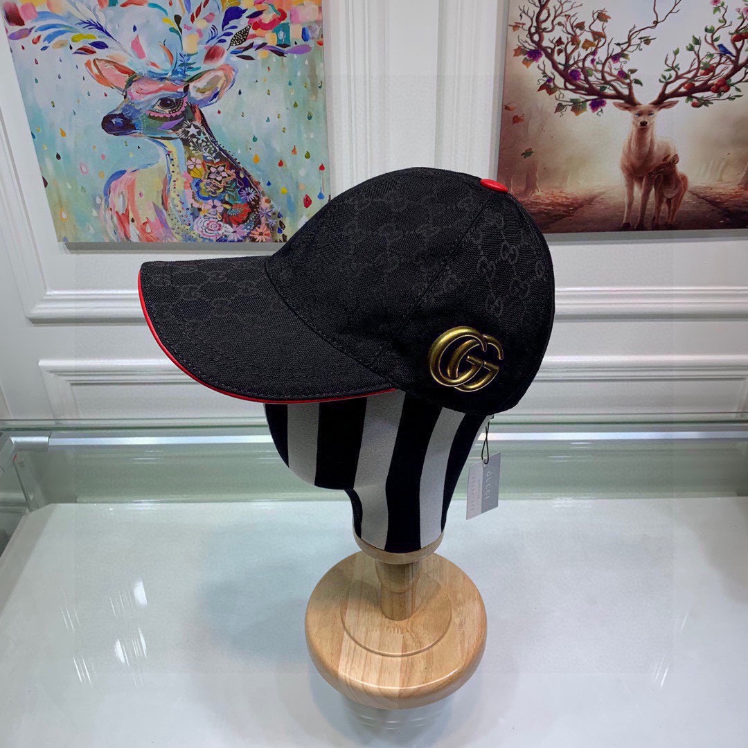 Gvc*1 Canvas Baseball Hat Black GG Hat