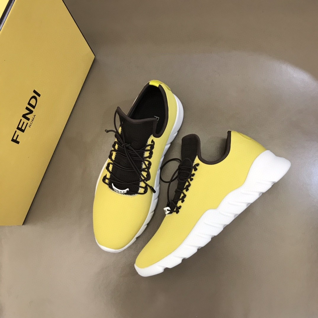 F**di Force Low Tops Sneakers Light Yellow For Men