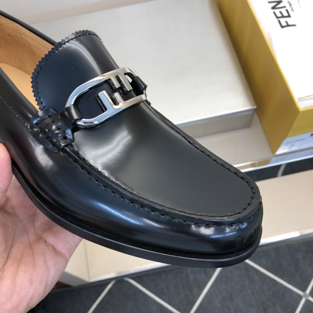 F**di Force Black Loafers For Men