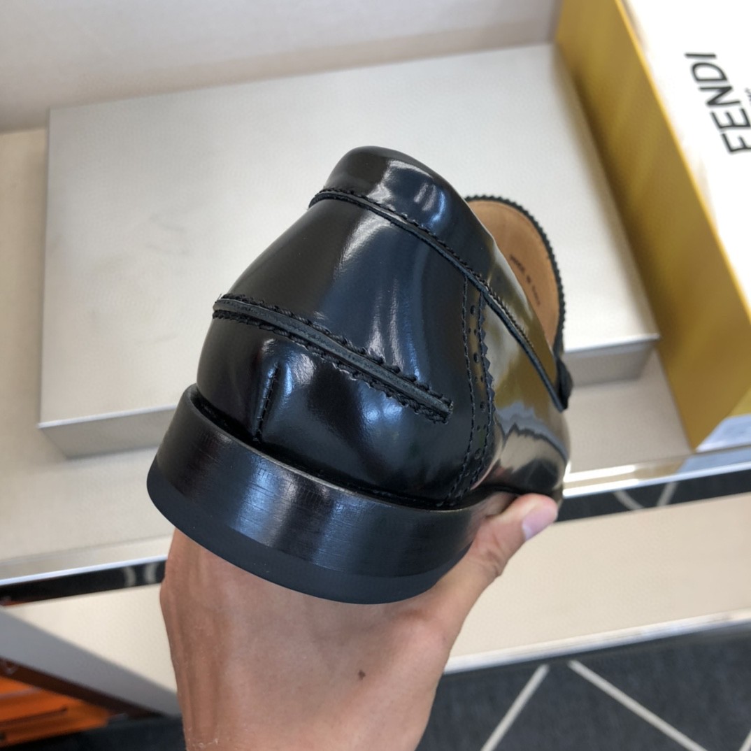 F**di Force Black Loafers For Men