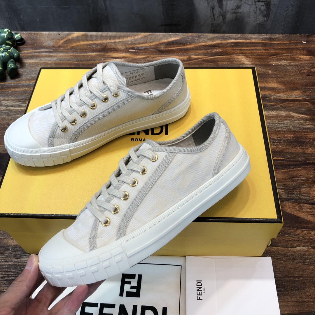 F**di Domino Fabric Sneakers Grey For Women