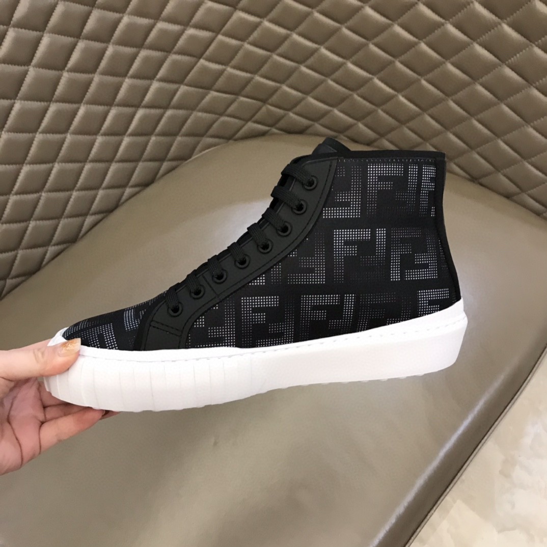 F**di Force High Tops Sneakers Black For Men 7E1424AD76F13RZ