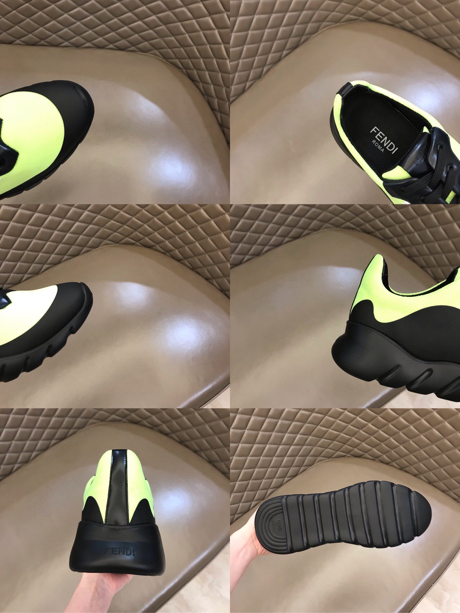 F**di Force Low Tops Sneakers Glow Green For Men