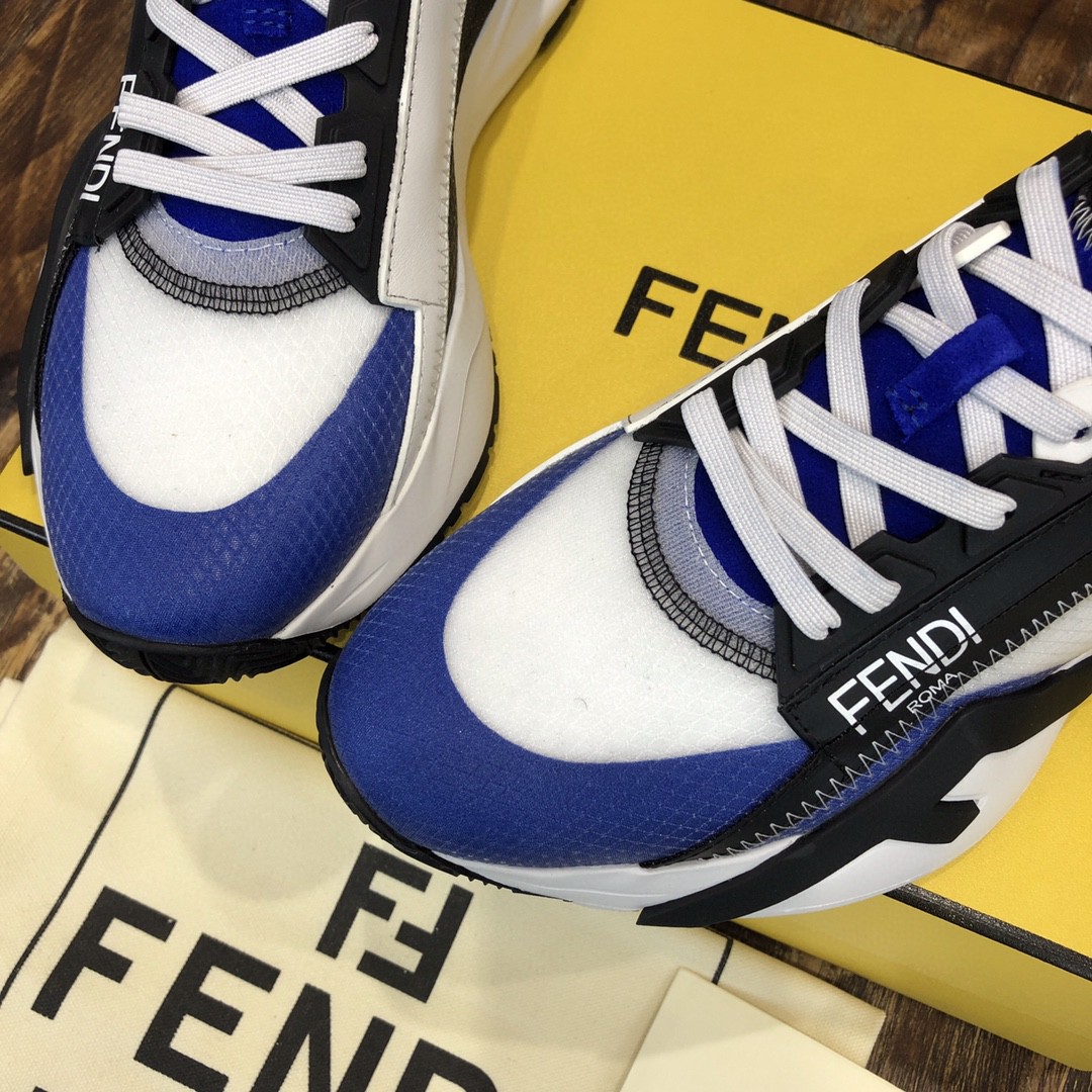 F**di Flow Sneakers Blue For Men 7E1453