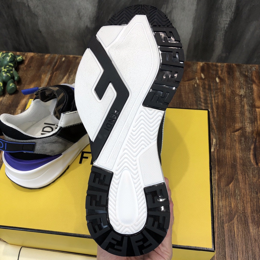F**di Flow Sneakers Blue For Men 7E1453