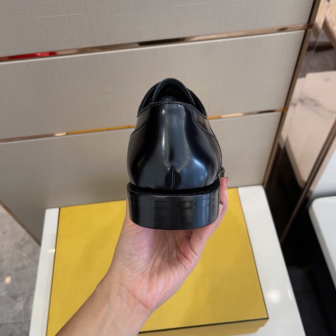 F**di Force Shiny Black Shoes For Men