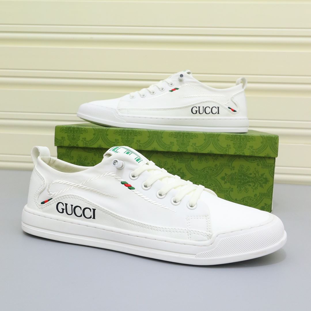 Gvc*1 Men’s Sneakers With Twisted Rope Embroidered White For Men