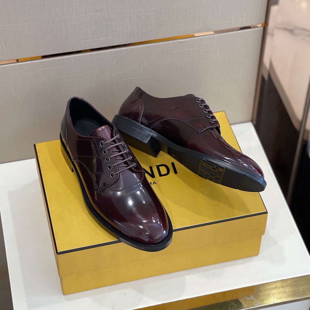 F**di Force Dark Brown Shoes For Men