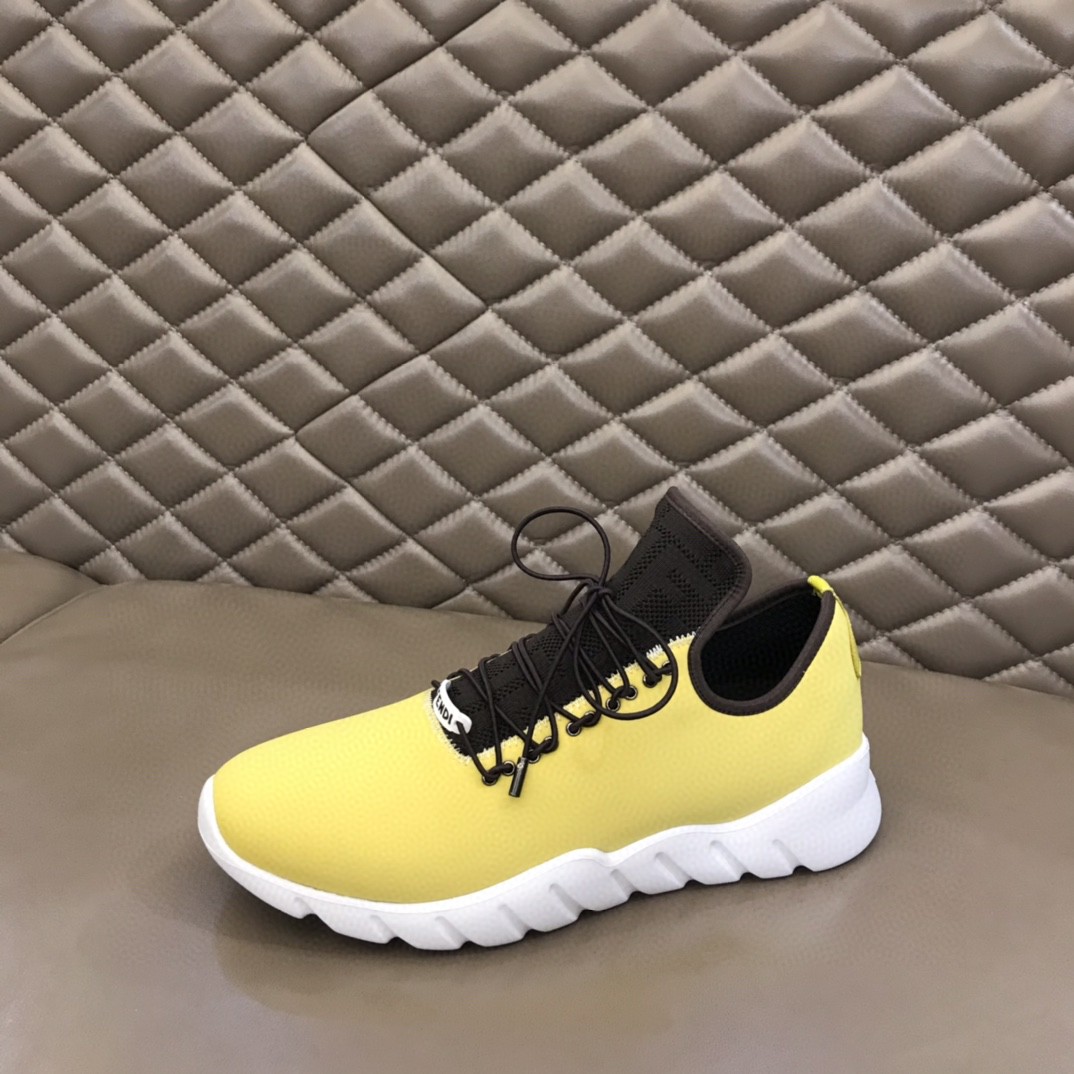 F**di Force Low Tops Sneakers Light Yellow For Men