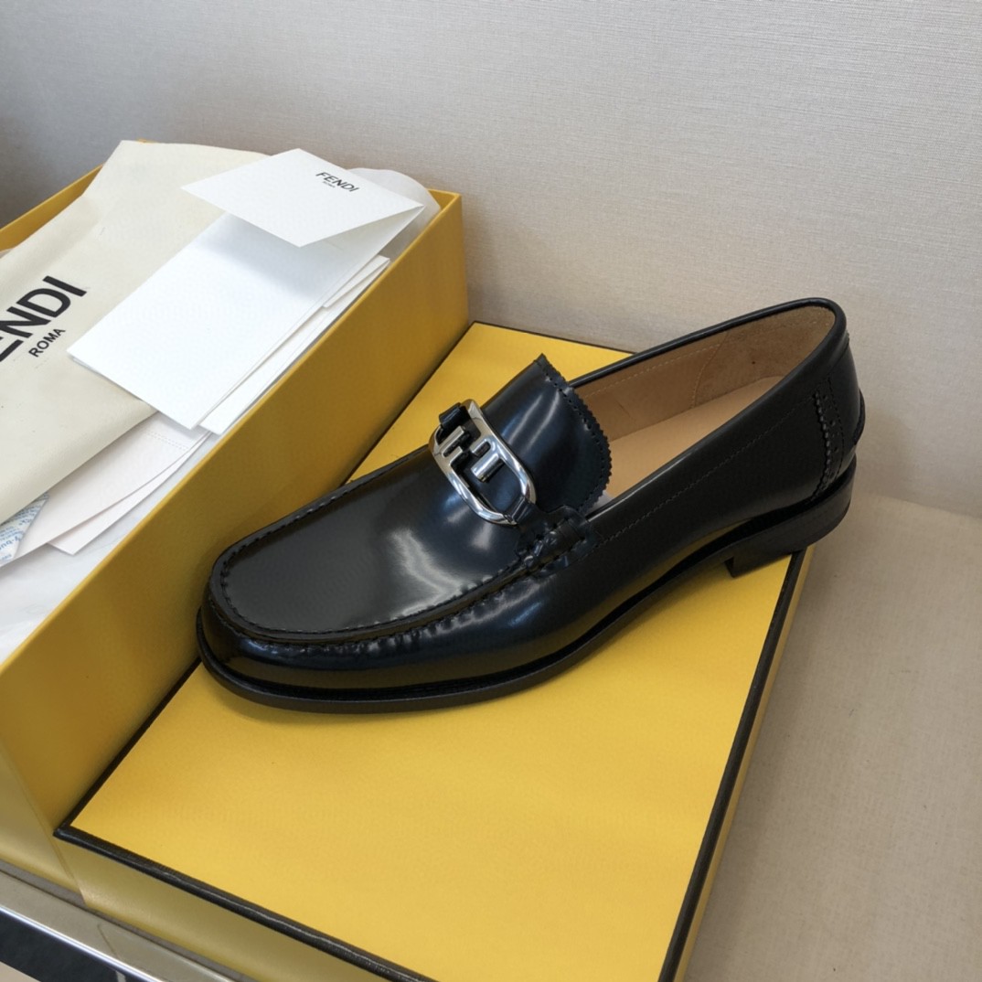 F**di Force Black Loafers For Men