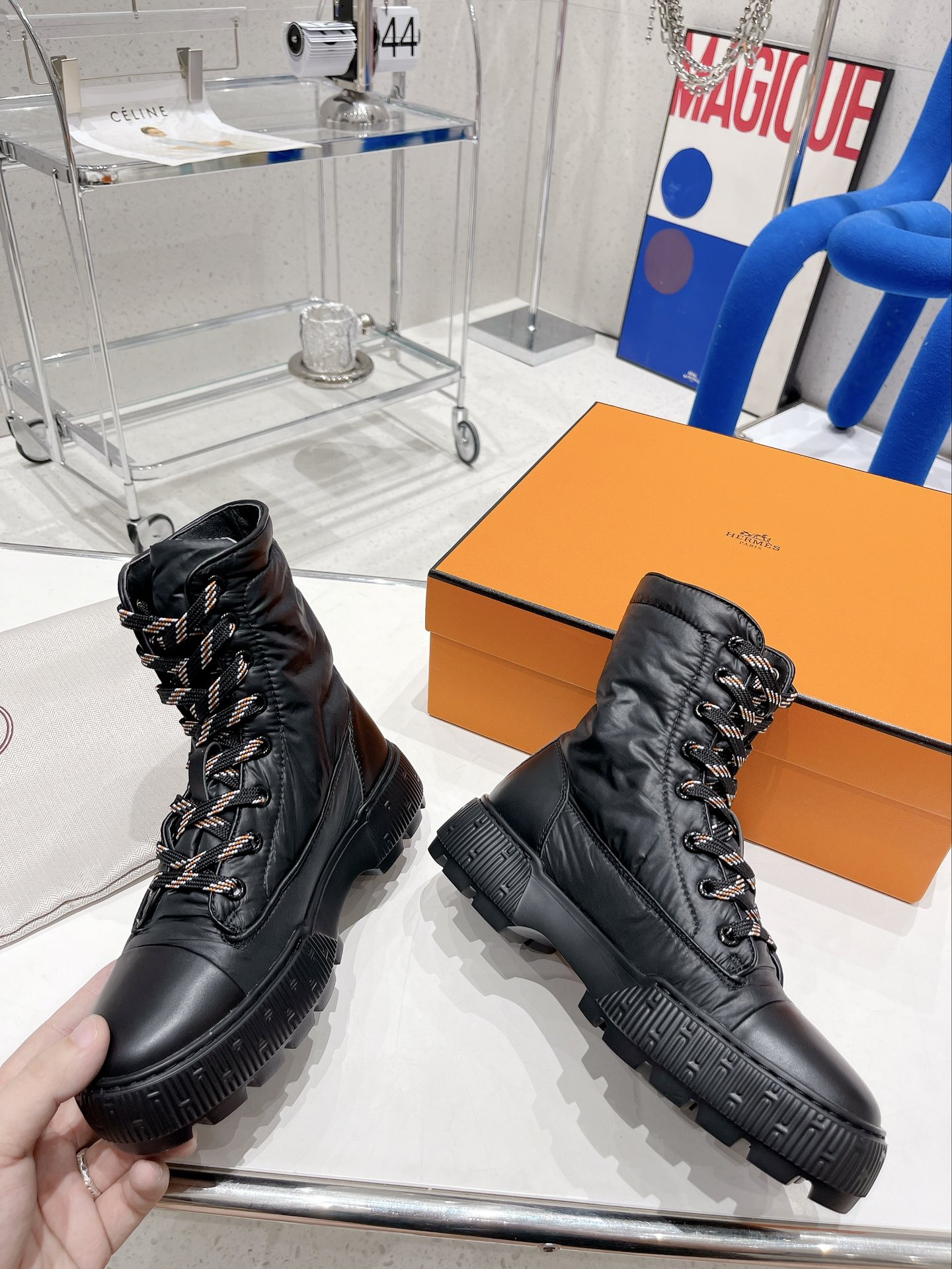 H**me5 Fresh Ankle Boots Black For Women 1.8in/4.5cm