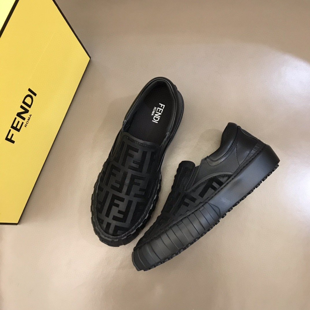 F**di Force Slip On Sneakers Black For Men 7E1454