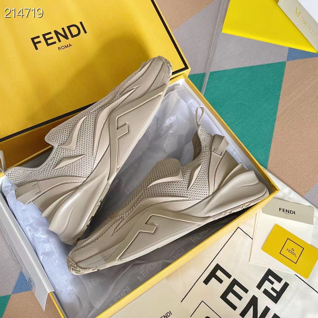 F**di Flow Beige Sneakers For Men 7E1504AHI8F0EJB