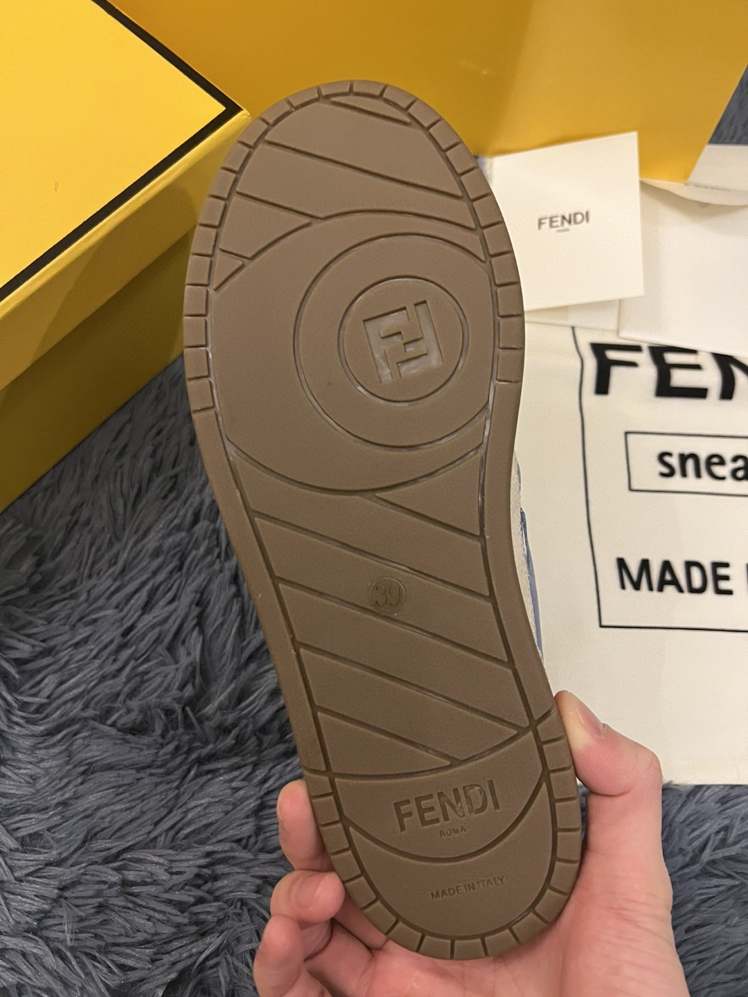 F**di Match Low Tops Sneakers Grey For Men 7E1493
