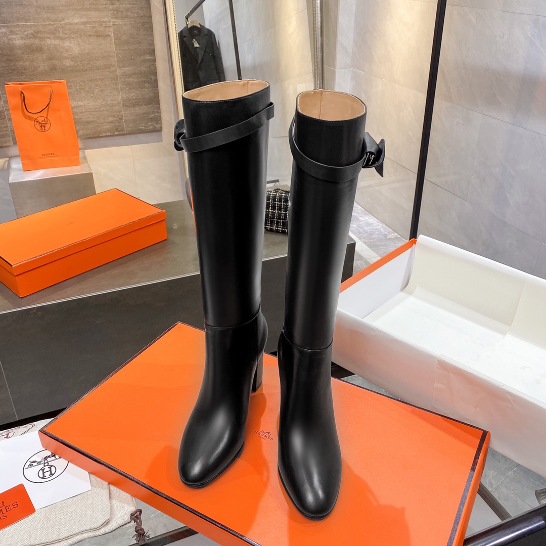 H**me5 High Heel Boots Black For Women 3.54in/9cm
